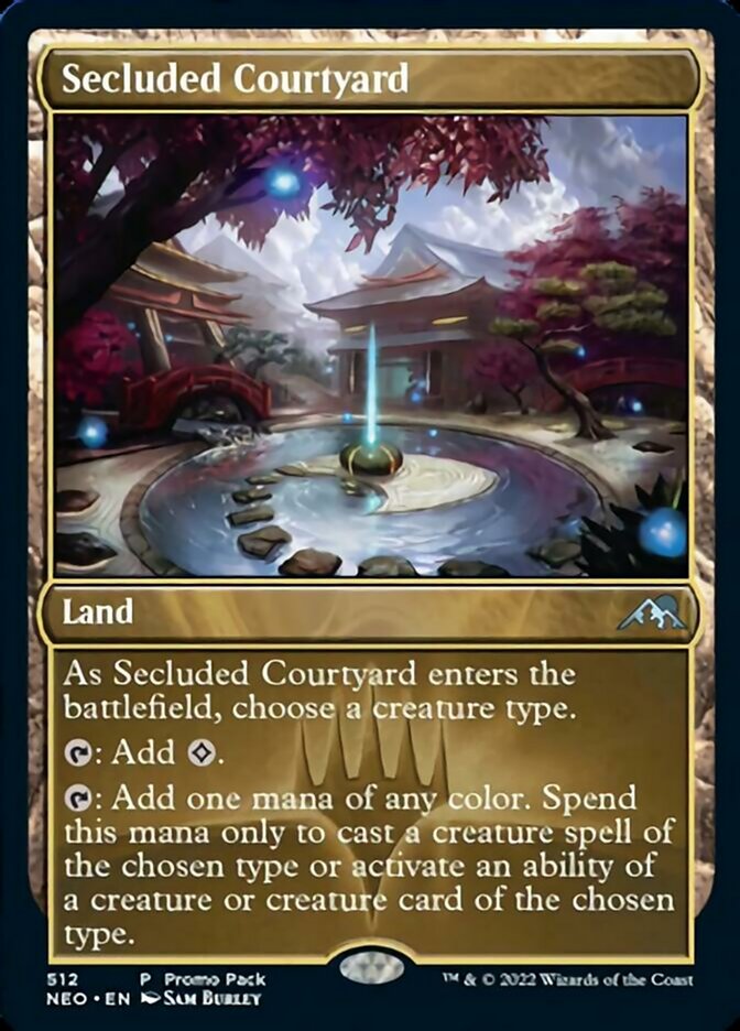 Secluded Courtyard (Promo Pack) [Kamigawa: Neon Dynasty Promos] | Exor Games New Glasgow