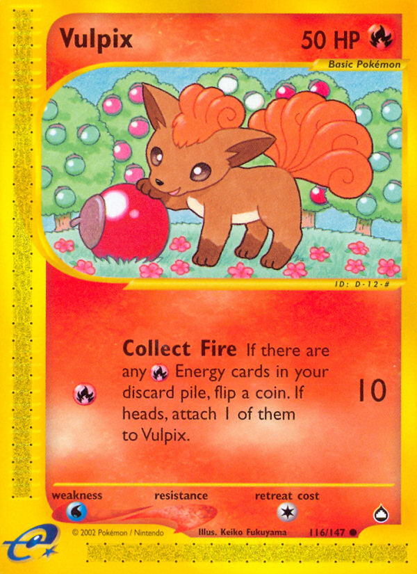 Vulpix (116/147) [Aquapolis] | Exor Games New Glasgow