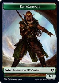 Elf Warrior // Demon Berserker Double-sided Token [Kaldheim] | Exor Games New Glasgow