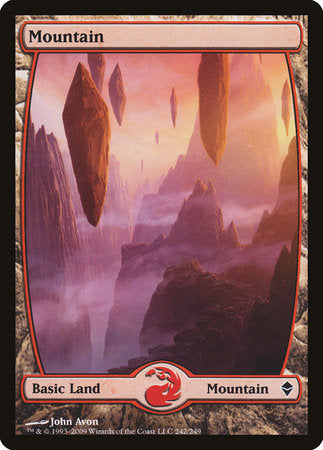 Mountain (242) - Full Art [Zendikar] | Exor Games New Glasgow