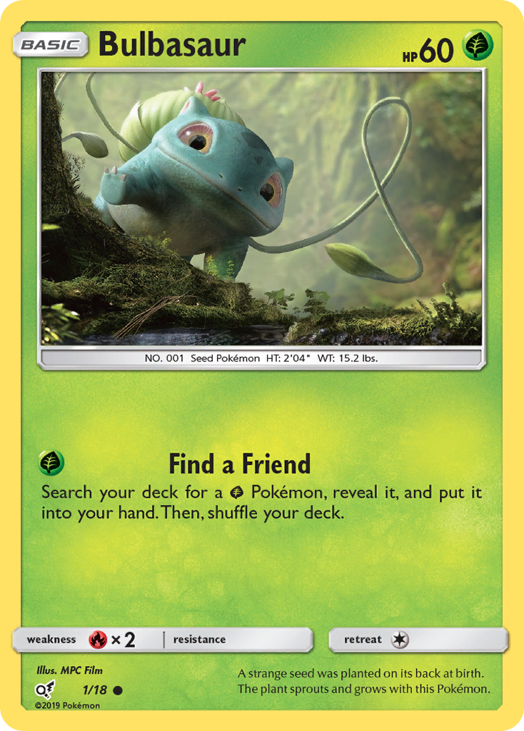 Bulbasaur (1/18) [Sun & Moon: Detective Pikachu] | Exor Games New Glasgow