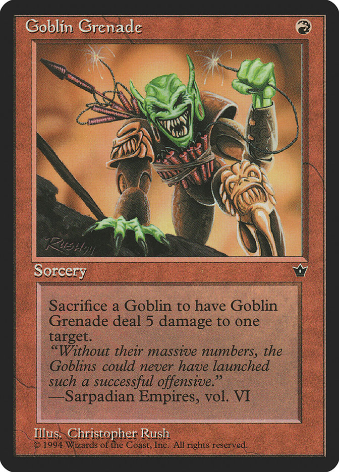 Goblin Grenade (Christopher Rush) [Fallen Empires] | Exor Games New Glasgow