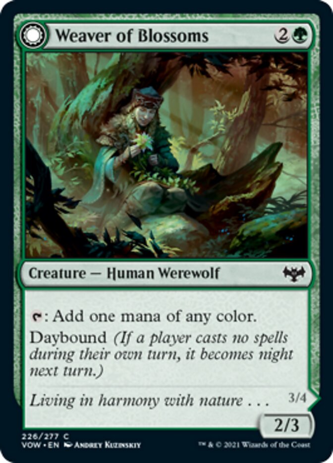 Weaver of Blossoms // Blossom-Clad Werewolf [Innistrad: Crimson Vow] | Exor Games New Glasgow