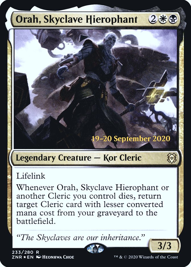 Orah, Skyclave Hierophant  [Zendikar Rising Prerelease Promos] | Exor Games New Glasgow