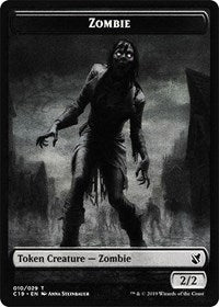 Zombie (010) // Zombie (011) Double-sided Token [Commander 2019 Tokens] | Exor Games New Glasgow