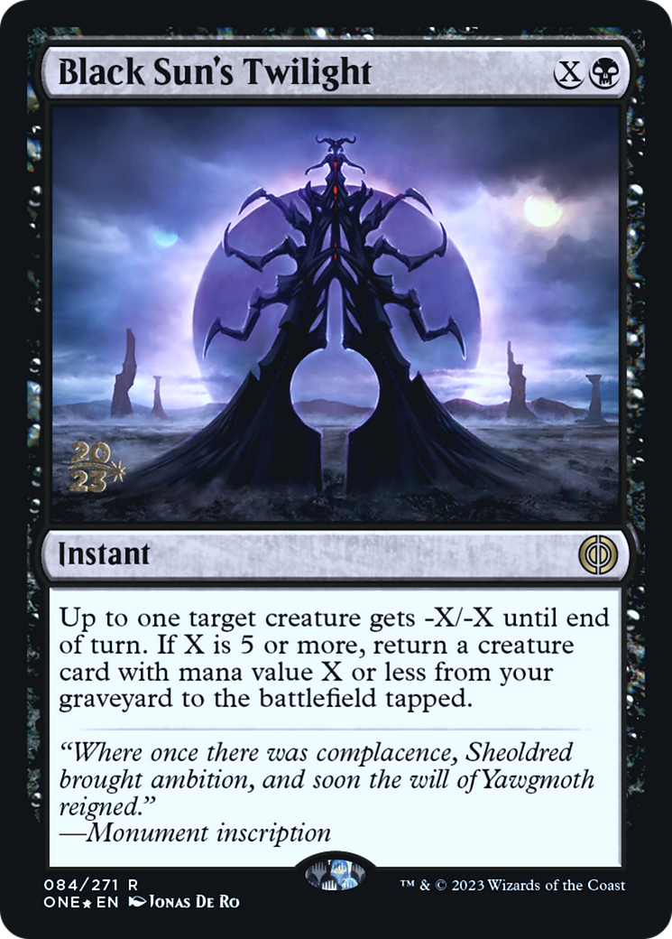 Black Sun's Twilight [Phyrexia: All Will Be One Prerelease Promos] | Exor Games New Glasgow