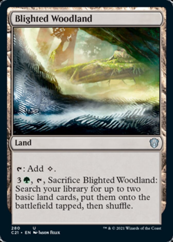 Blighted Woodland [Commander 2021] | Exor Games New Glasgow