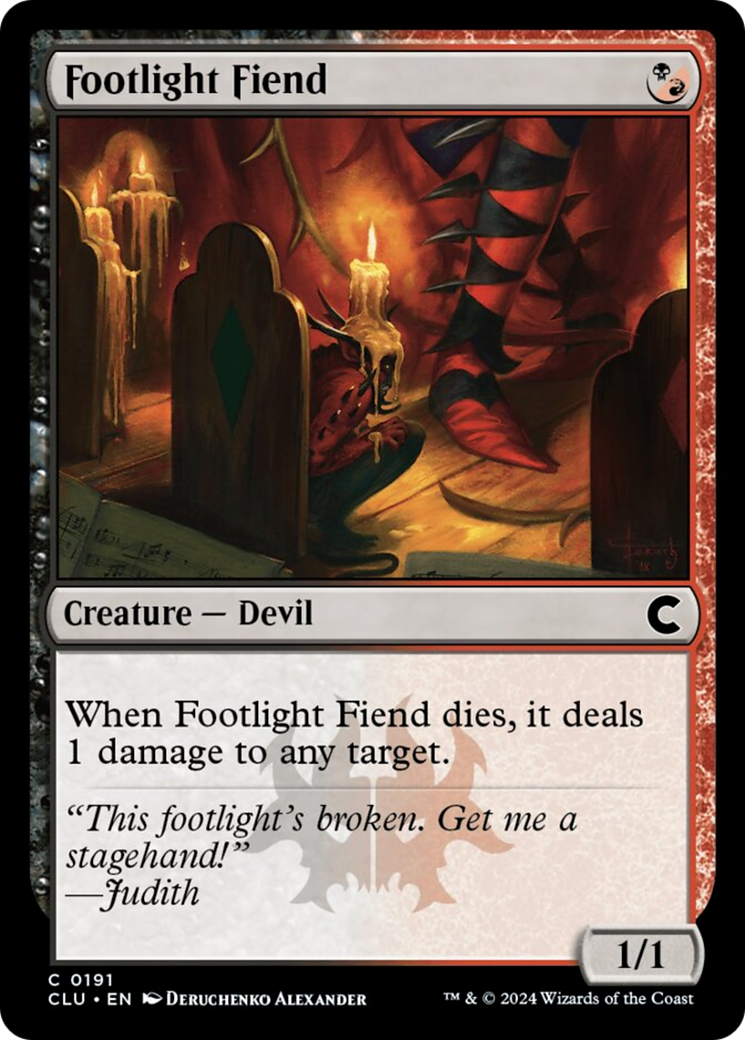 Footlight Fiend [Ravnica: Clue Edition] | Exor Games New Glasgow