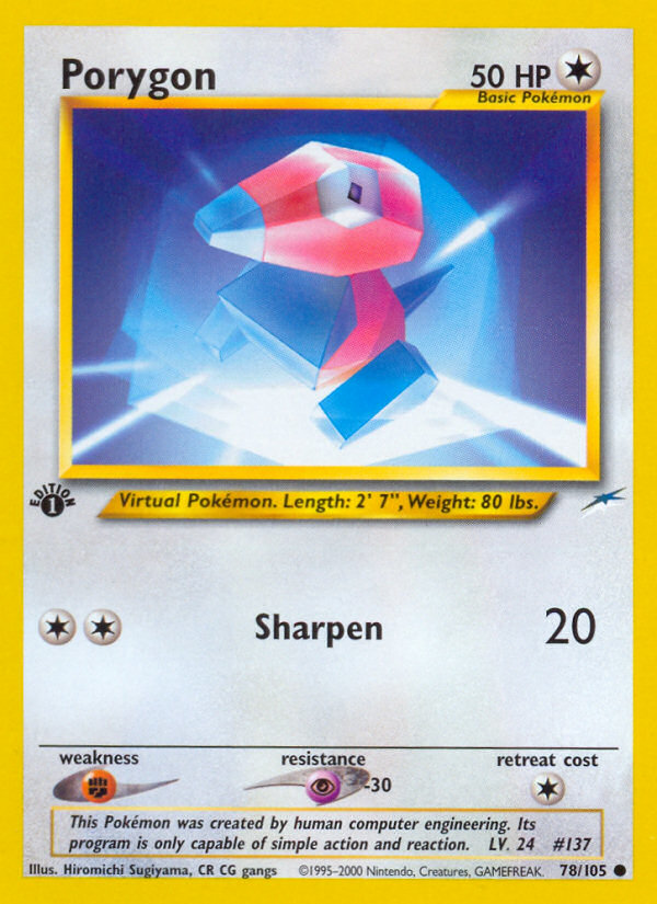 Porygon (78/105) [Neo Destiny 1st Edition] | Exor Games New Glasgow