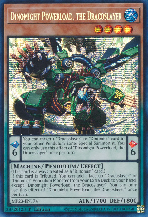 Dinomight Powerload, the Dracoslayer [MP23-EN174] Prismatic Secret Rare | Exor Games New Glasgow