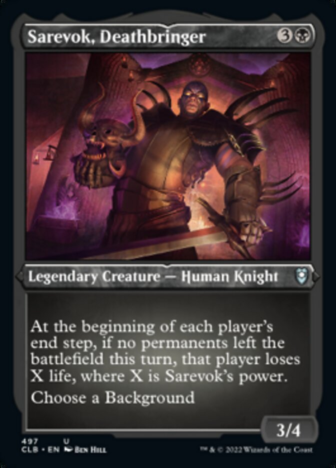 Sarevok, Deathbringer (Foil Etched) [Commander Legends: Battle for Baldur's Gate] | Exor Games New Glasgow