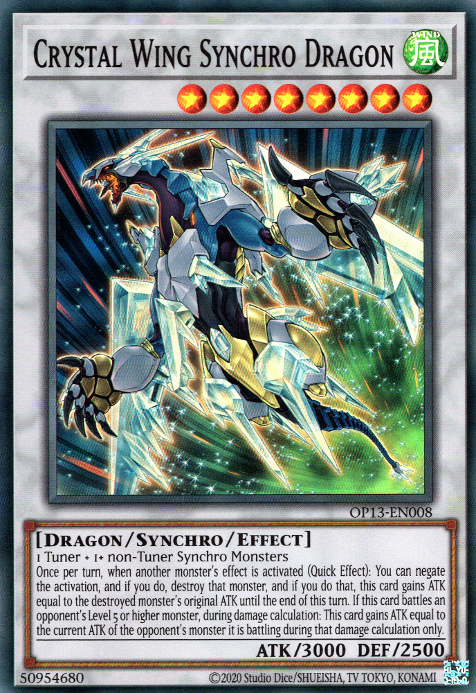 Crystal Wing Synchro Dragon [OP13-EN008] Super Rare | Exor Games New Glasgow