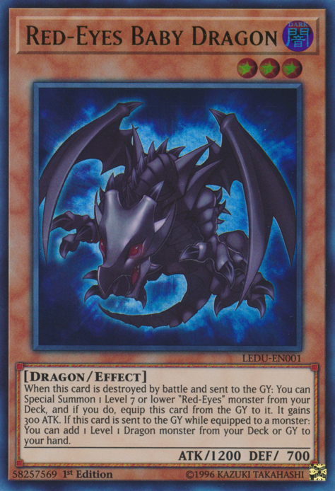 Red-Eyes Baby Dragon [LEDU-EN001] Ultra Rare | Exor Games New Glasgow