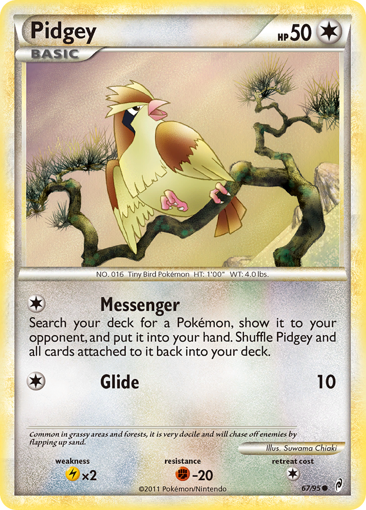 Pidgey (67/95) [HeartGold & SoulSilver: Call of Legends] | Exor Games New Glasgow