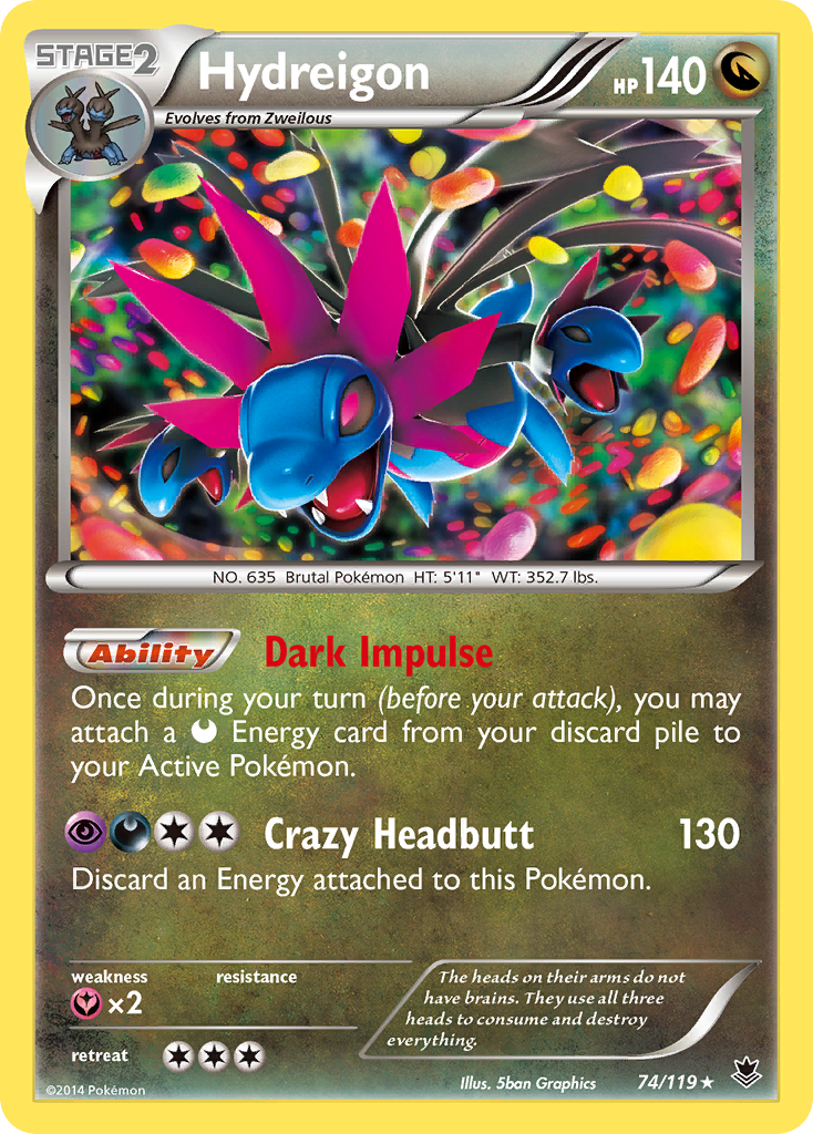 Hydreigon (74/119) [XY: Phantom Forces] | Exor Games New Glasgow