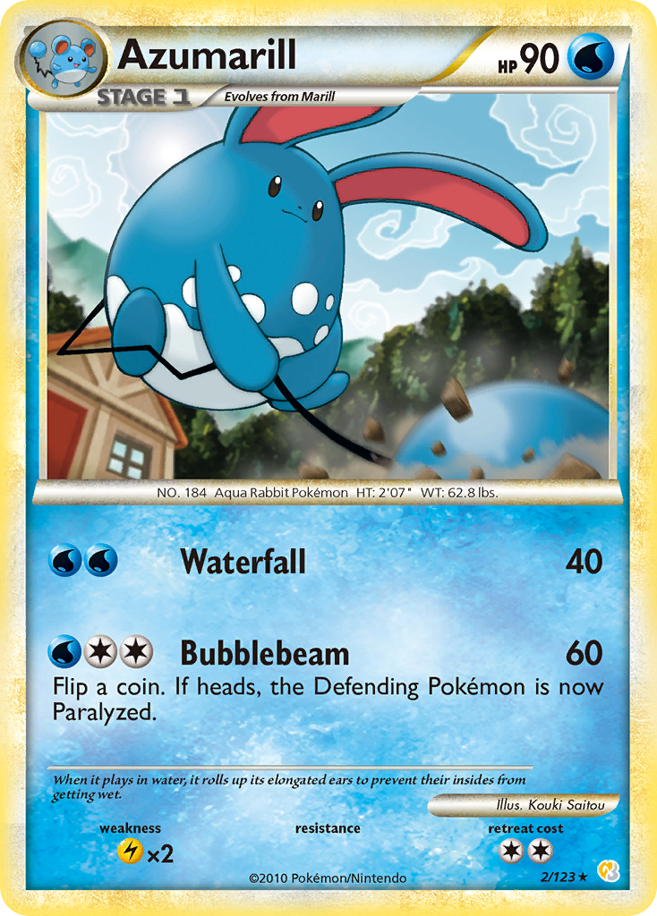 Azumarill (2/123) [HeartGold & SoulSilver: Base Set] | Exor Games New Glasgow