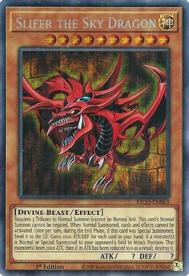 Slifer the Sky Dragon [KICO-EN063] Secret Pharaoh’s Rare | Exor Games New Glasgow