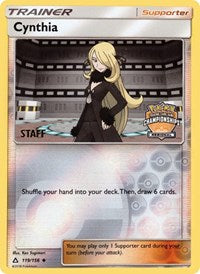 Cynthia (119/156) (Staff Regional Championship Promo) [Sun & Moon: Ultra Prism] | Exor Games New Glasgow