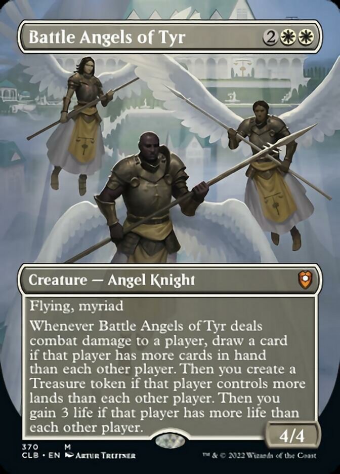 Battle Angels of Tyr (Borderless Alternate Art) [Commander Legends: Battle for Baldur's Gate] | Exor Games New Glasgow