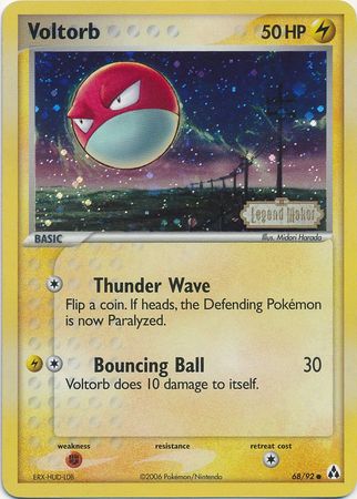 Voltorb (68/92) (Stamped) [EX: Legend Maker] | Exor Games New Glasgow