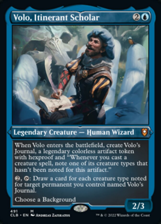 Volo, Itinerant Scholar (Foil Etched) [Commander Legends: Battle for Baldur's Gate] | Exor Games New Glasgow