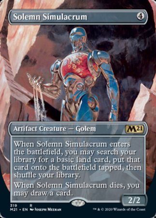 Solemn Simulacrum (Alternate Art) [Core Set 2021] | Exor Games New Glasgow