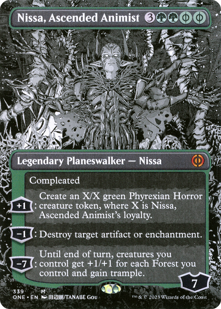 Nissa, Ascended Animist (Borderless Manga) [Phyrexia: All Will Be One] | Exor Games New Glasgow