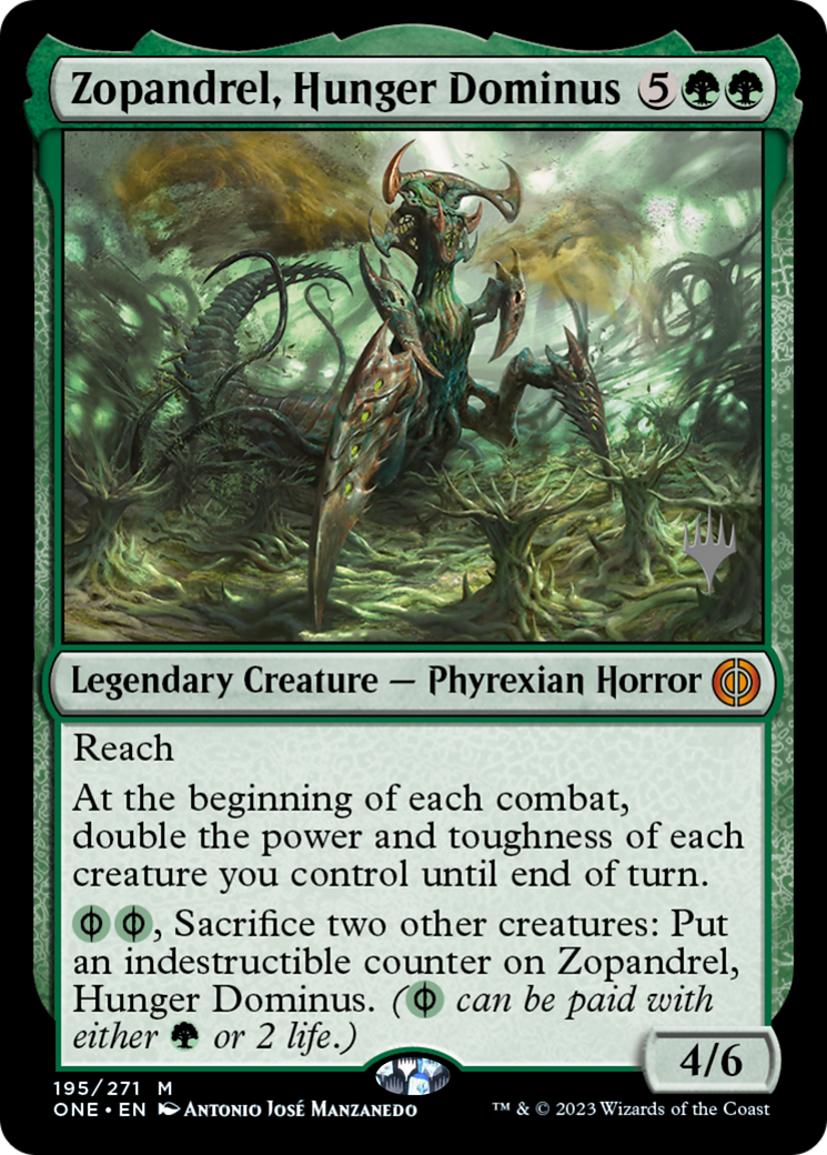 Zopandrel, Hunger Dominus (Promo Pack) [Phyrexia: All Will Be One Promos] | Exor Games New Glasgow