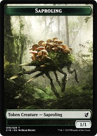 Saproling // Morph Double-sided Token [Commander 2019 Tokens] | Exor Games New Glasgow