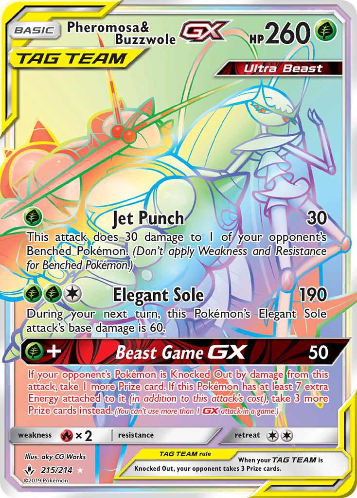 Pheromosa & Buzzwole GX (215/214) [Sun & Moon: Unbroken Bonds] | Exor Games New Glasgow