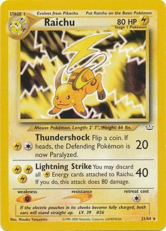 Raichu (21/64) [Neo Revelation Unlimited] | Exor Games New Glasgow