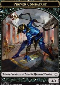 Proven Combatant // Cat Double-sided Token [Hour of Devastation Tokens] | Exor Games New Glasgow