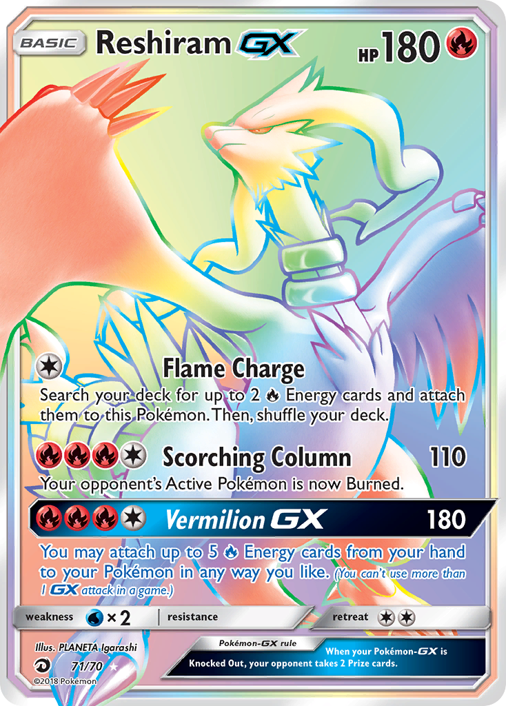 Reshiram GX (71/70) [Sun & Moon: Dragon Majesty] | Exor Games New Glasgow