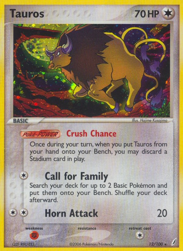 Tauros (12/100) [EX: Crystal Guardians] | Exor Games New Glasgow