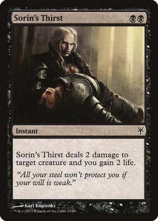 Sorin's Thirst [Duel Decks: Sorin vs. Tibalt] | Exor Games New Glasgow