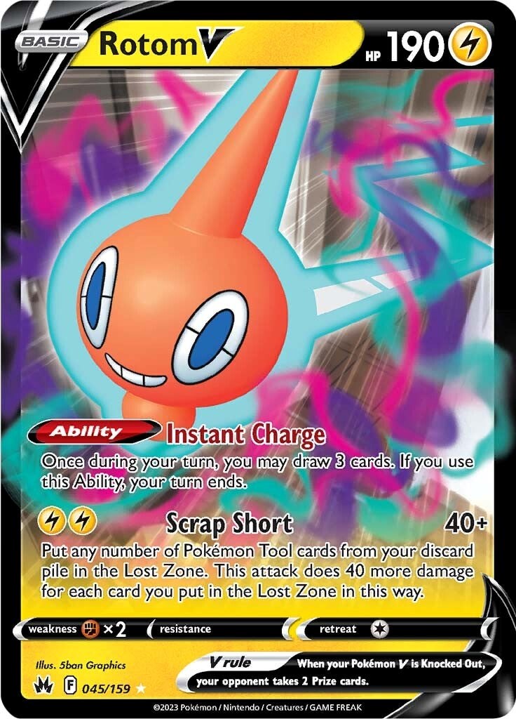 Rotom V (045/159) [Sword & Shield: Crown Zenith] | Exor Games New Glasgow