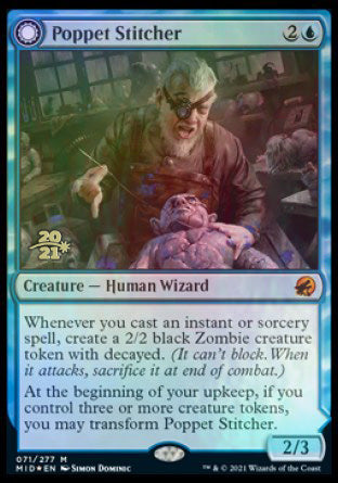 Poppet Stitcher // Poppet Factory [Innistrad: Midnight Hunt Prerelease Promos] | Exor Games New Glasgow