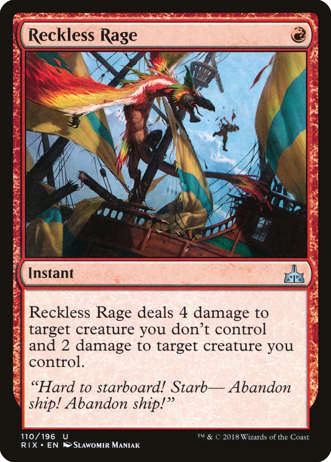 Reckless Rage [Rivals of Ixalan] | Exor Games New Glasgow