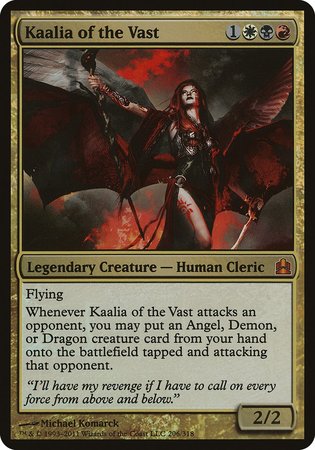 Kaalia of the Vast (Oversized) [Commander 2011 Oversized] | Exor Games New Glasgow