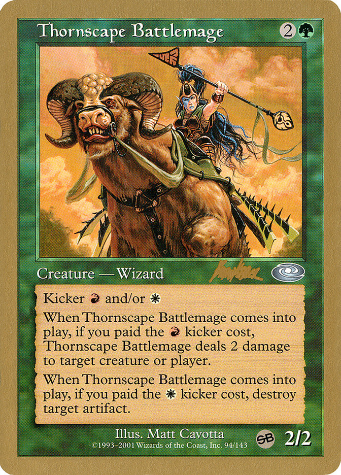 Thornscape Battlemage (Brian Kibler) (SB) [World Championship Decks 2002] | Exor Games New Glasgow