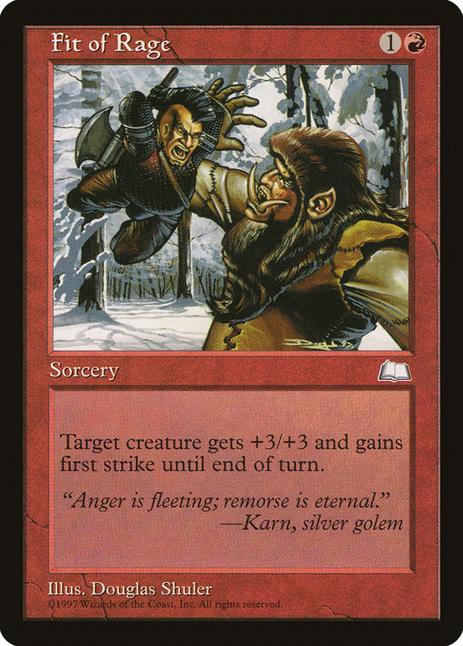 Fit of Rage [Weatherlight] | Exor Games New Glasgow