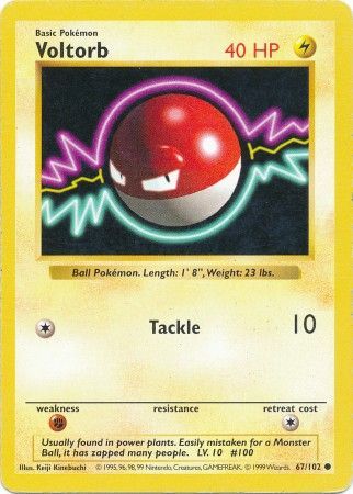 Voltorb (67/102) [Base Set Shadowless Unlimited] | Exor Games New Glasgow