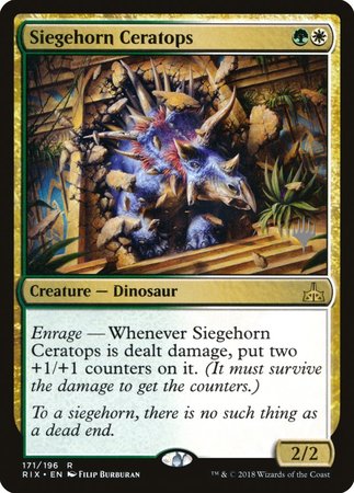 Siegehorn Ceratops [Rivals of Ixalan Promos] | Exor Games New Glasgow