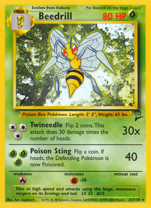 Beedrill (21/130) [Base Set 2] | Exor Games New Glasgow