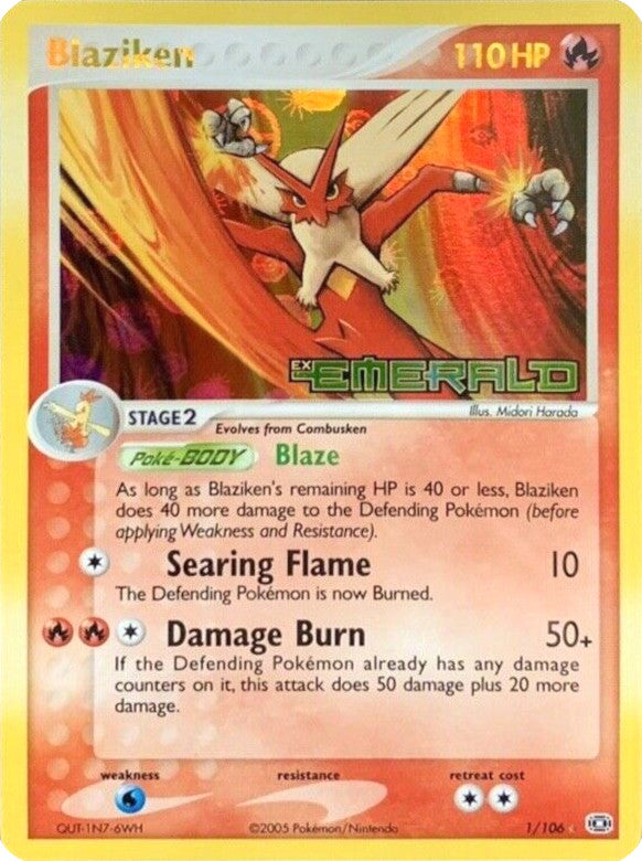 Blaziken (1/106) (Stamped) [EX: Emerald] | Exor Games New Glasgow