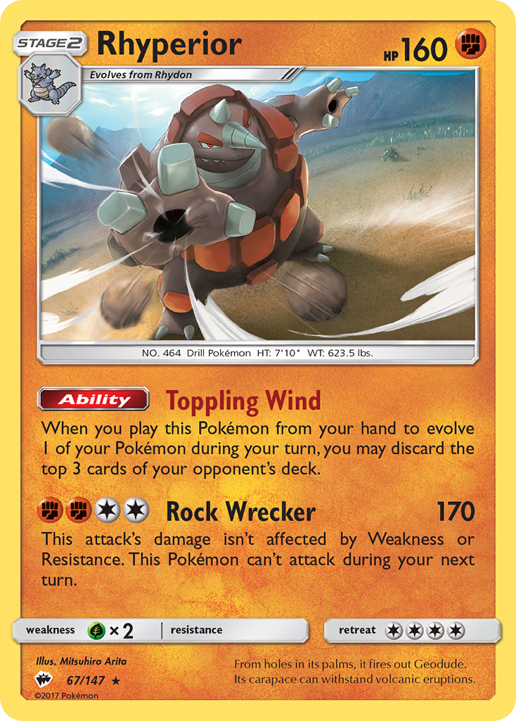 Rhyperior (67/147) [Sun & Moon: Burning Shadows] | Exor Games New Glasgow