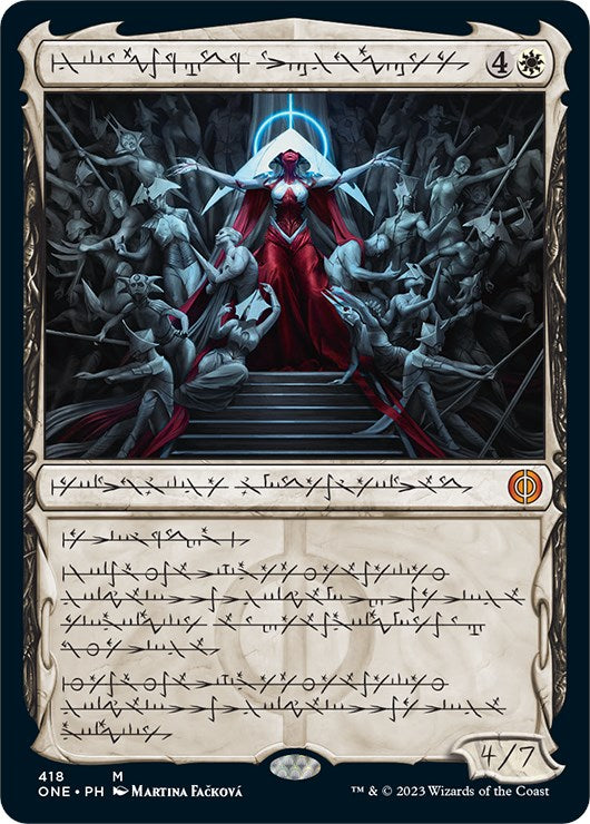 Elesh Norn, Mother of Machines (Phyrexian Step-and-Compleat Foil) [Phyrexia: All Will Be One] | Exor Games New Glasgow