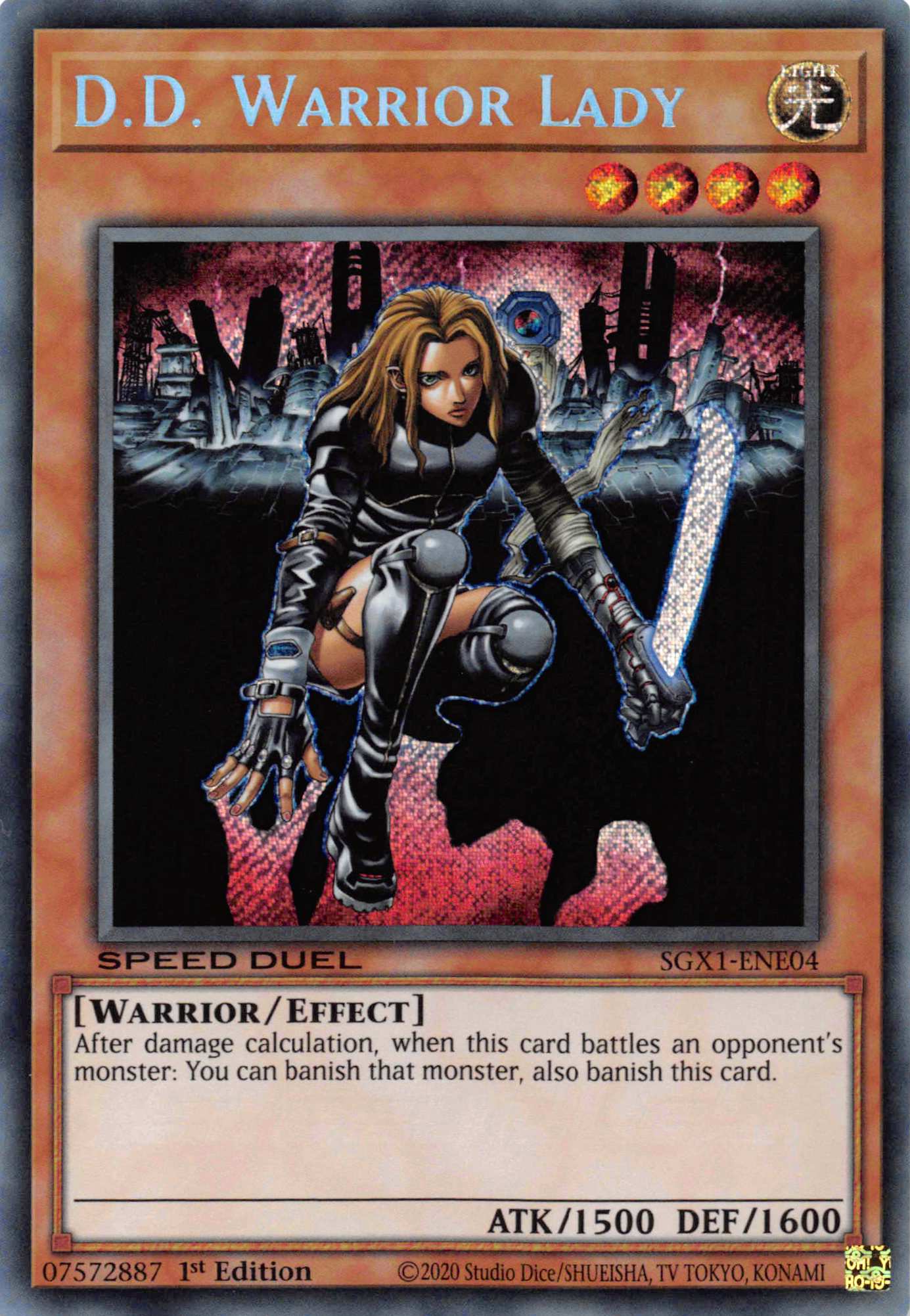 D.D. Warrior Lady [SGX1-ENE04] Secret Rare | Exor Games New Glasgow