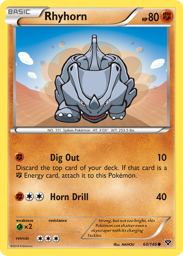 Rhyhorn (60/146) [XY: Base Set] | Exor Games New Glasgow