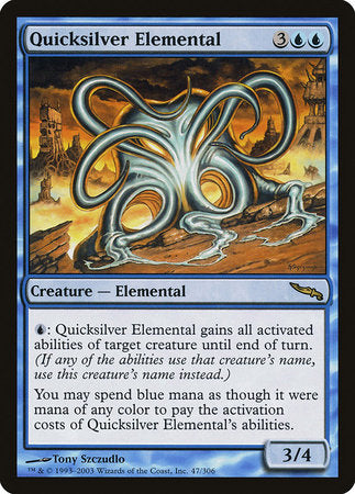 Quicksilver Elemental [Mirrodin] | Exor Games New Glasgow